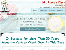 Tablet Screenshot of mrcakesplace.com